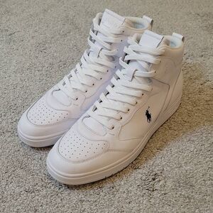 Polo Ralph Lauren Men's Court Leather High-Tops Sneakers Size 12